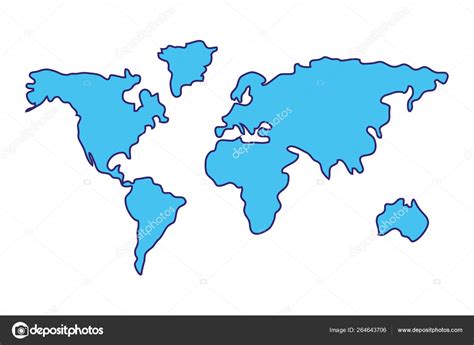 Cartoon Mapa Do Mundo Imagem Vetorial De © Stockgiu 264643706