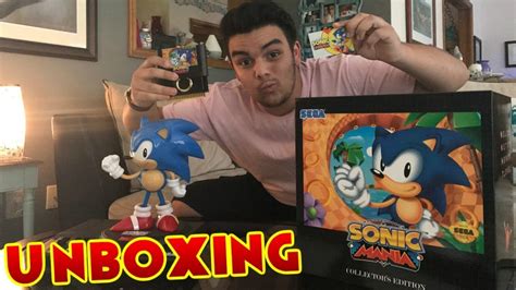 Sonic Mania Collectors Edition Unboxing Statue Card And Ring Youtube