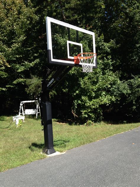 The Pro Dunk Platinum Basketball System Sits Right Off The Asphalt