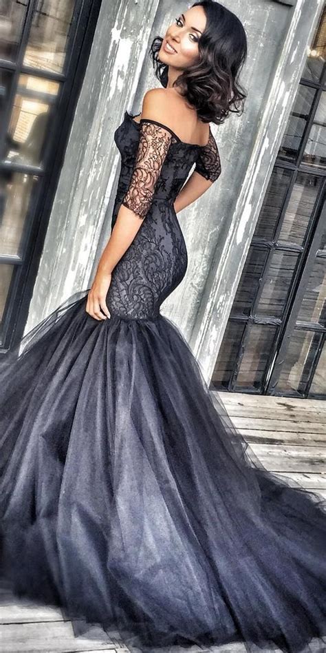 24 Black Wedding Dresses With Edgy Elegance Wedding Forward Black