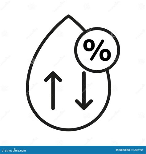 Humidity Meter Drop And Persent Icon Stock Illustration Illustration