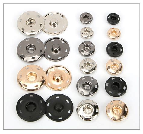 50set Sew On Snap Buttons Metal Snap Fastener Buttons Press Button For