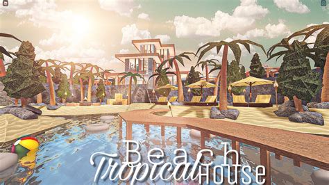 Roblox Bloxburg Beach Tropical House House Build Youtube