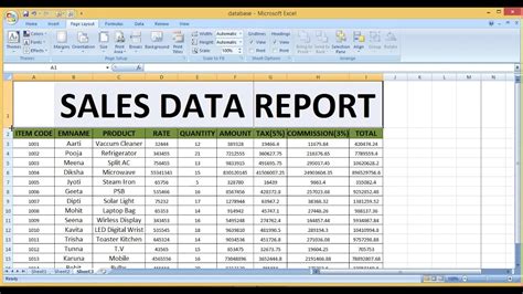 Microsoft Excel How To Make Sales Report 2020 YouTube