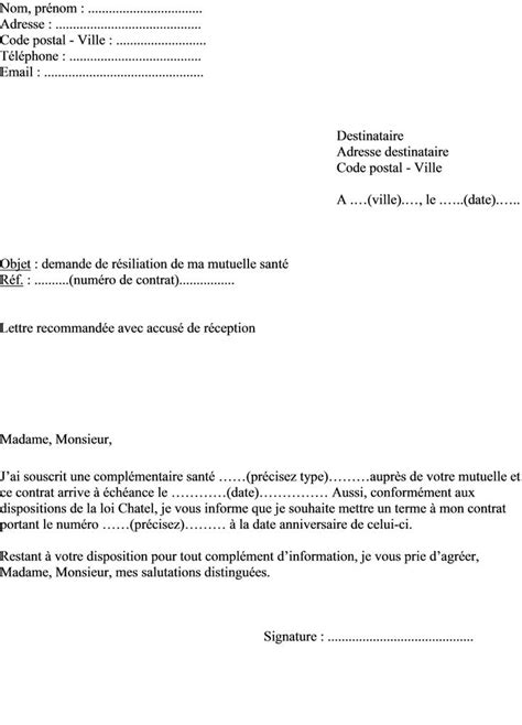 Si vous aviez conclu un contrat quelconque et vous en décidiez de mettre fin à votre contrat. lettre type resiliation mobile sfr - Modele de lettre type