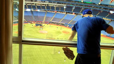 Catching A Baseball Inside The Rogers Centre Hotel Youtube