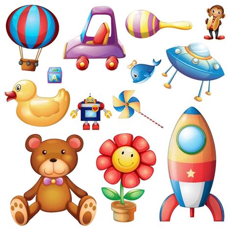 Premium Vector Set Of Different Toys