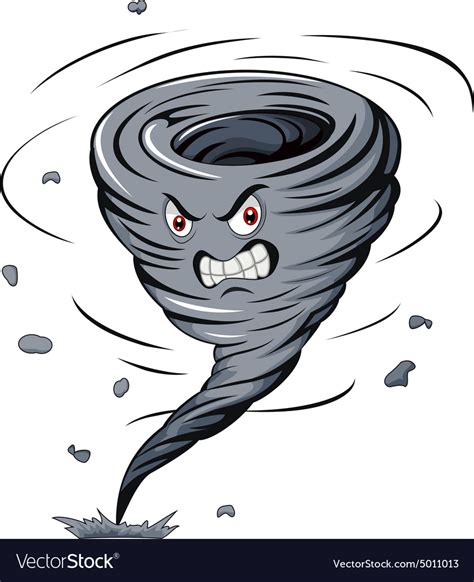 Angry Cartoon Tornado Royalty Free Vector Image