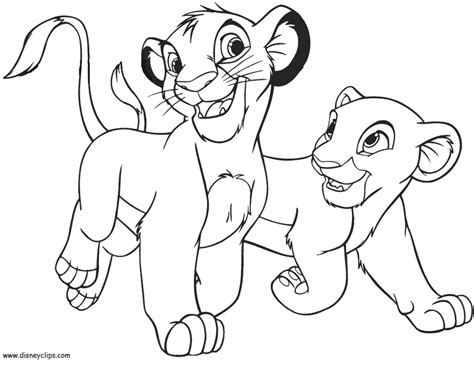 Gambar Lion King Printable Coloring Pages 2 Disney Book Simba Nala Di