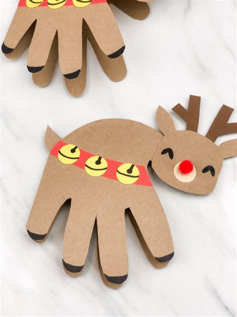 Handprint Reindeer Card For Christmas Reindeer Card Reindeer
