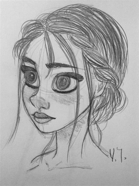 How to draw a girl. Girl sketch. By Yenthe Joline. | Sketches, Girl sketch, Easy drawings