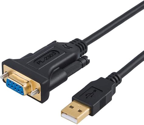 Usb To Serial Cable 2m Usb To Rs232 Female Db9 9 Pin Dce Converter Cord Gold Plated With Pl2303