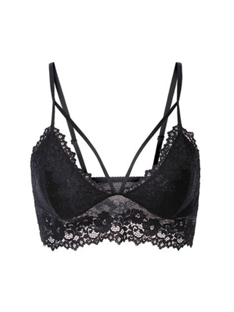 Shemall Women Sexy Lace Beauty Small Chest Bra Triangle Cup Solid