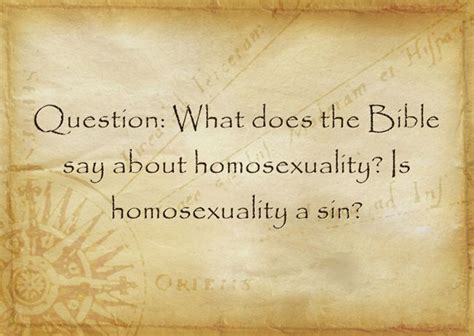 What Does The Bible Say About Homosexuality Is Homosexuality A Sin