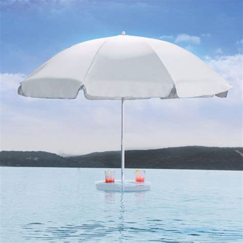 Shade Science Pool Buoy Floating Umbrella Oyster White Dohenys Pool