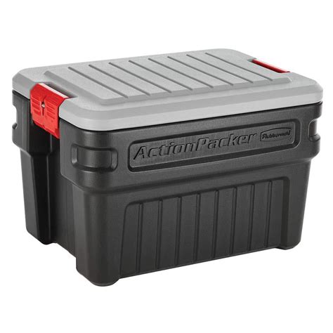 Rubbermaid 24 Gallon Action Packer Lockable Latch Storage Box Container