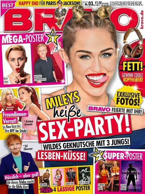 Miley Cyrus Bravo Germany Magazine Cover January 2014 Hq Scans Magazine