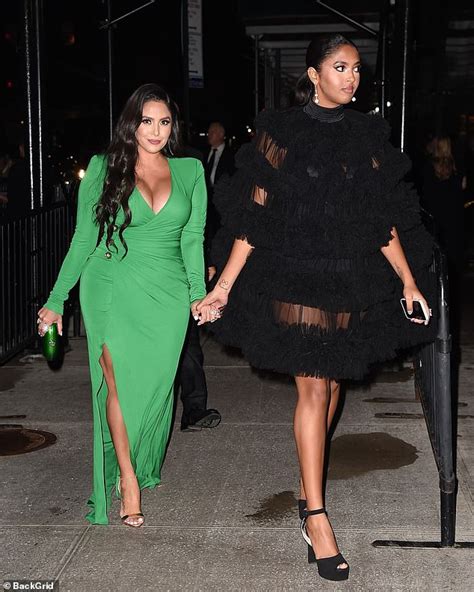 Vanessa Bryant Flaunts Cleavage In Green Dress Escorting Babe Natalia To Met Gala Afterparty