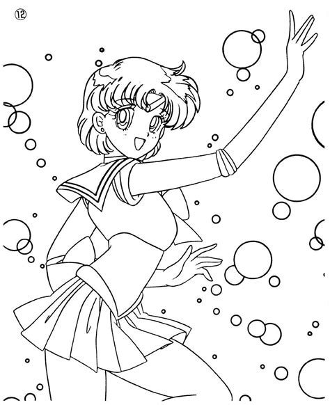 Sailor Mercury Coloring Book Xeelha Sailor Moon Stars Libro De