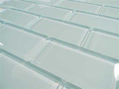 Arctic Ice 2 X 4 Crystal Glass Tile Brick Pattern Glass Tile Home