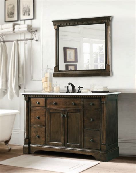 While we continue working closely with. 48 Inch Single Sink Bathroom Vanity in Antique Coffee ...