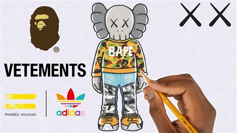 How To Draw Kaws Hypebeast Youtube