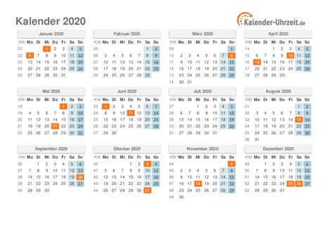 200+ länder, ständig aktualisiert & verlässlich. Kalender 2020 mit kalenderwochen | Alle Kalenderwochen ...