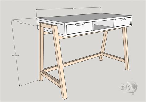 Diy A Frame Desk Printable Plans Diy Designs By Anika