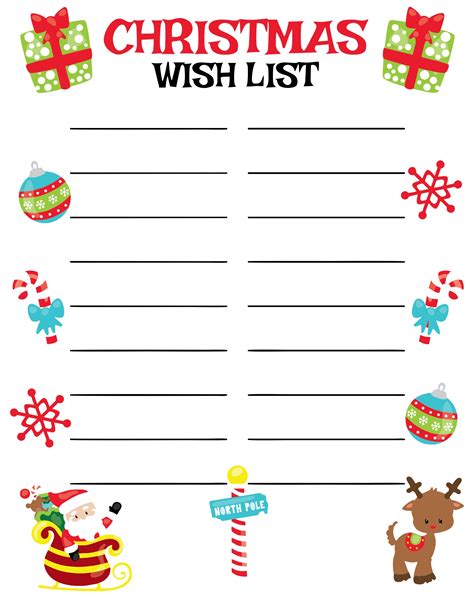Free Printable Christmas List Paper Get What You Need For Free