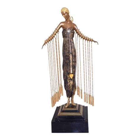 Erte 1990 Limited Edition Art Deco Woman Bronze Statue Chairish