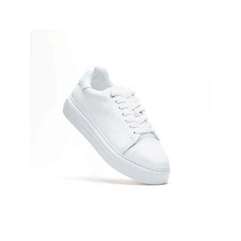 Lizz Genuine Leather Sneaker Shoes White