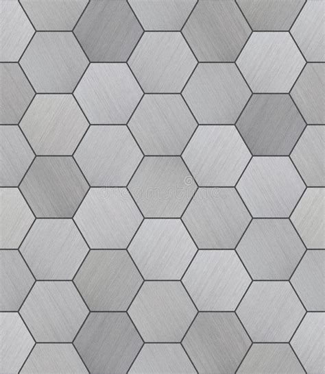 Hexagonal Aluminum Tiled Seamless Texture Stock Photo Image Of Grey