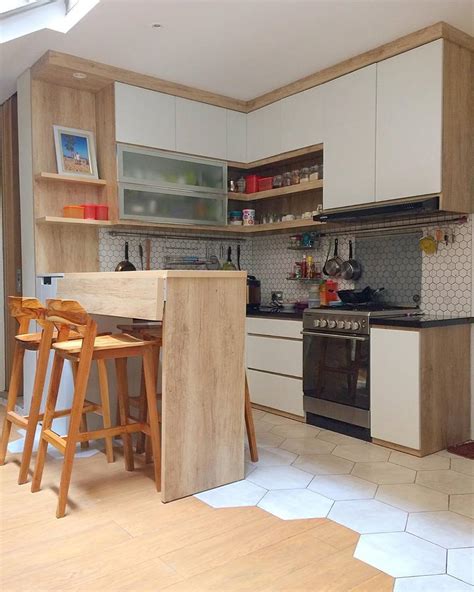 Dapur minimalis dengan desain kitchen set yang rapi tanpa handle. 15 Model Kitchen Set Minimalis Dapur Kecil Sederhana Namun ...