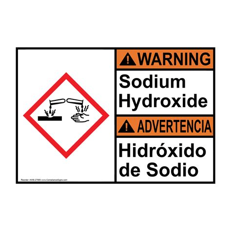 Sodium Hydroxide Hazard Symbol