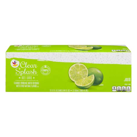 Save On Giant Clear Splash Sparkling Water Beverage Key Lime 12 Pk