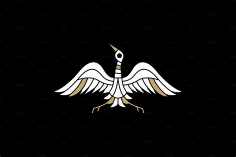 Crane Bird Logo Vector Icon Branding And Logo Templates ~ Creative Market