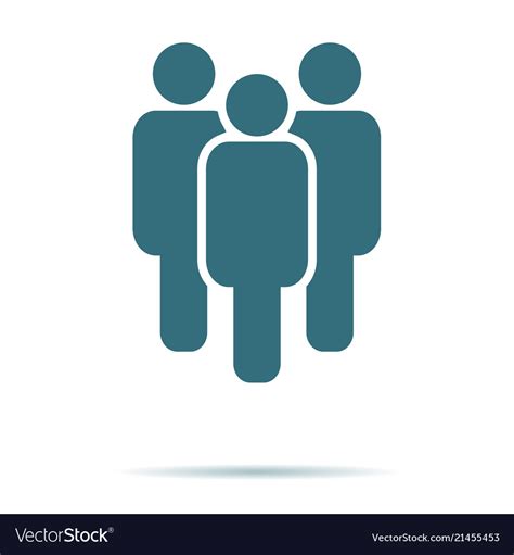 Blue People Icon Isolated On Background Modern Fl Vector Image