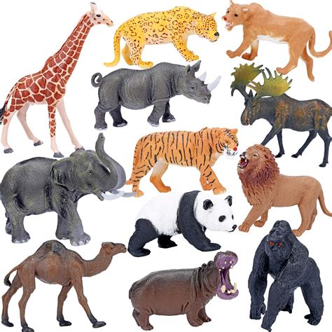 Buy Safari Animals Figures Toys, Realistic Jumbo Wild Zoo Animals