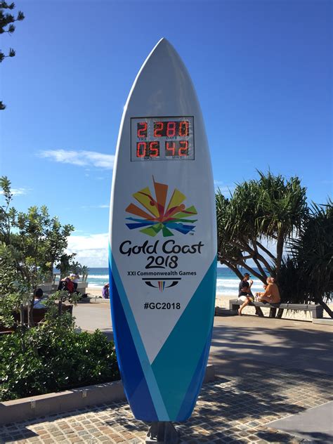 Commonwealth games 2018, 15th april schedule: File:Gold Coast 2018 Commonwealth Games countdown clock 03 ...