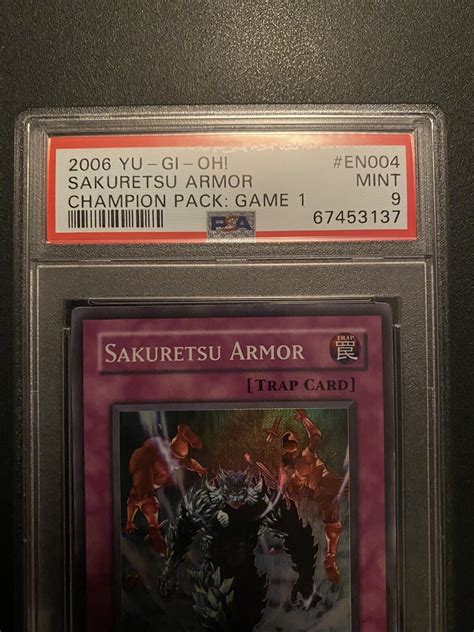 Psa 9 Mint Sakuretsu Armor Super Rare Cp01 En004 Champion 1 Yugioh Pop 5 Ebay