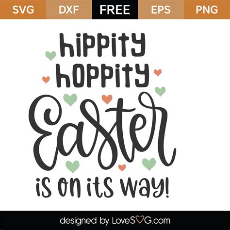 Free Hippity Hoppity Easter Svg Cut File