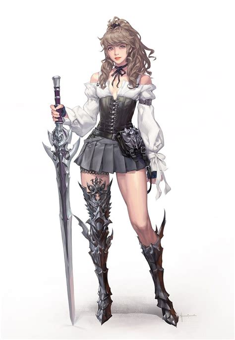 Fantasy Female Warrior Anime Warrior Girl Woman Warrior Female