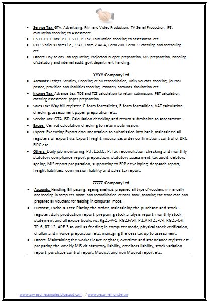 A fresher resume is the resume prepared for a fresh graduates to present their backgrounds. B.com Resume Format for Experienced (Page 2) | Resume format, Resume, Format