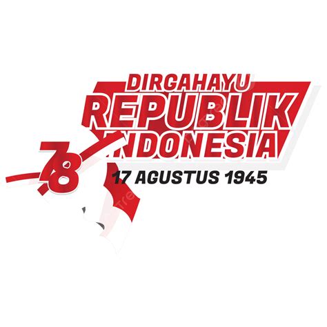 Hut Ri 78th Happy Republic Indonesia 17 August 2023 Vector Hut Ri
