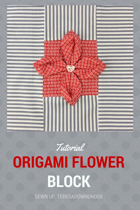 Video Tutorial Origami Flower Quilt Block Sewn Up