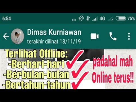 Agar hal ini tidak terjadi dan tidak menyakiti hati orang lain, sebaiknya rubah menjadi offline. Cara agar WhatsApp terlihat offline berhari-hari - YouTube