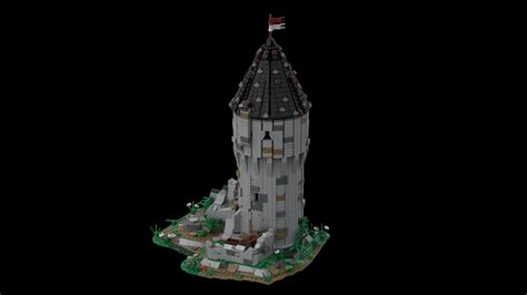 Lego Moc Medieval Round Tower By Evilmedieval Rebrickable Build
