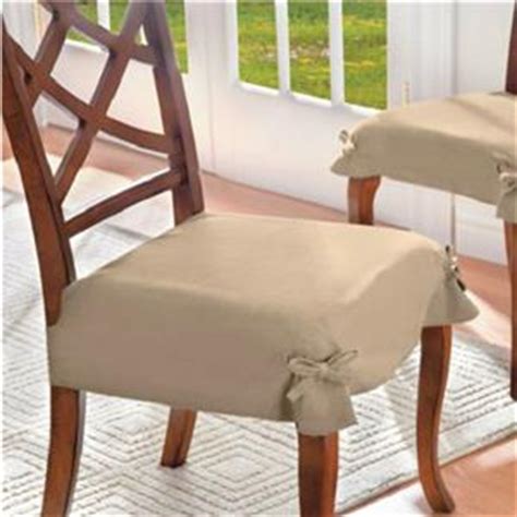 Dining chair cushions with ties will only contribute to the softness of your seat place during dinner time making the process of eating more pleasant. SET OF 2 ADJUSTABLE MICROSUEDE DINING CHAIR COVERS SEAT ...