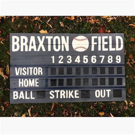 Baseball Scoreboard Various Sizes Personalized Sports Themed Room