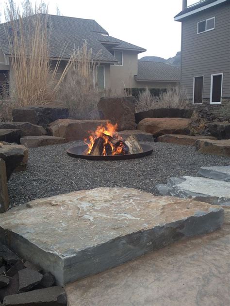 After selecting a structure, the player can designate where to place the blueprint. Fire Pits — Rock Placing Company | Fire pit, Fire pit ...
